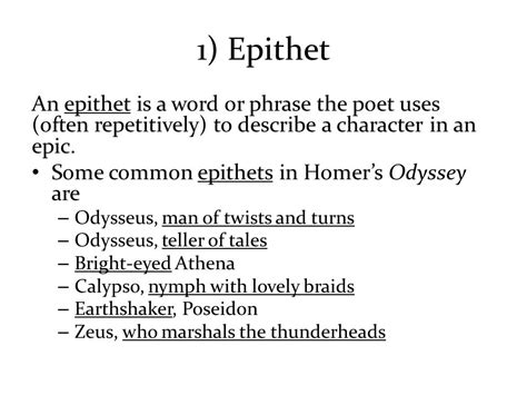 all epithets in the odyssey.